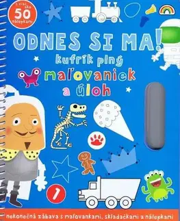 Nalepovačky, vystrihovačky, skladačky Odnes si ma ! 1- kufrík plný maľovaniek a úloh pre chlapcov