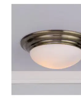 Svietidlá Där Lighting Där Lighting BAR5075 - Stropné svietidlo do kúpeľne BARCLAY 1xE27/60W/230V pr. 38 cm mosadz BAR5075