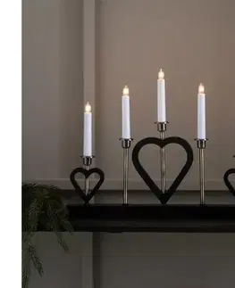 Vianočné dekorácie Markslöjd 705938 - Vianočný svietnik MELISSA 5xE10/3W/230V čierna/mosadz 705938