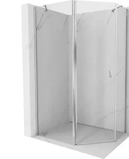 Sprchovacie kúty MEXEN/S - Mistsprchovací kút päťboký krídlový asymetrický 100 x 90, transparent, chróm 8A8-100-090-01-00