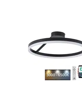 Svietidlá  LED Stmievateľný prisadený luster LED/40W/230V 3000-6500K čierna + diaľkové ovládanie TA1313/B