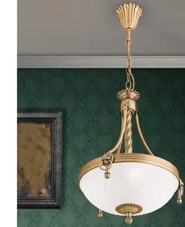 Svietidlá Orion HL 6-1611/3 - Luster na reťazi ROCCA 3xE27/60W/230V pr. 32 cm bronz/biela HL 6-1611/3 bronze