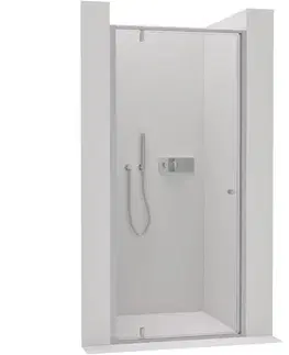 Sprchovacie kúty CERANO - Sprchové pivotové dvere Ferri L/P - 6 mm - chróm, transparentné sklo - 100x195 CER-425629