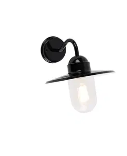 Vonkajšie nástenné svietidlá Moderná vonkajšia nástenná lampa čierna IP44 - Kansas