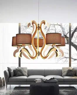 Svietidlá Luster 5xE14 + LED 43W medený Ambrosia