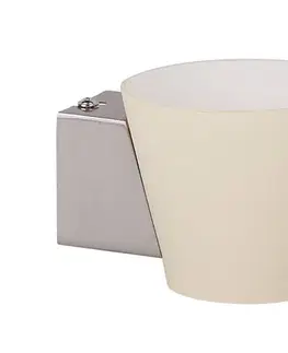 Nástenné svetlá Nástenná lampa biela kužeľová sklenená lampa 40W G9 Simonet
