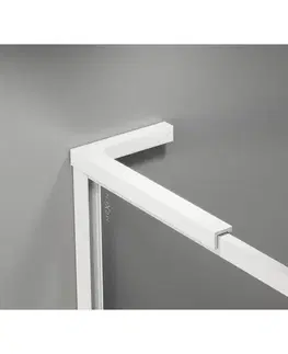 Sprchové dvere MEXEN/S - Kioto-F L Sprchová zástena WALK-IN s rámom 60 x 202, transparent 8 mm, biela 800-060-174-20-00
