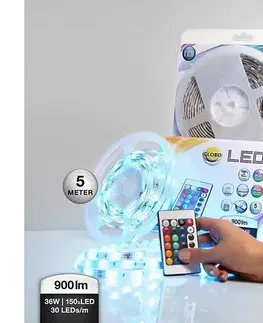 LED osvetlenie Globo 38990 - RGB LED Kúpeľňový pásik LED BAND 150xLED/0,16W IP44 38990