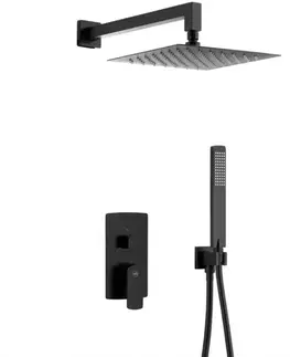 Sprchové súpravy pre skrytú montáž a príslušenstvo Podomietkový sprchový set s 3-funkčnou batériou Mokait Black