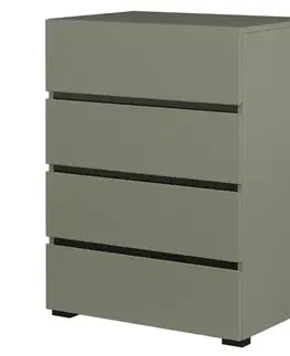 Komody so zásuvkami Komoda Cross 27 Pine Green/Čierna