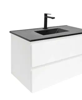 Kúpeľňový nábytok Kúpeľňová skrinka s umývadlom SAT B-Way 79x50x45 cm biela lesk BWAY280WU4B2B BWAY280WU4B2B