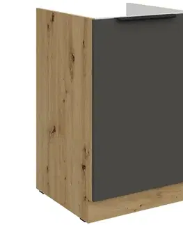 Kuchynské skrinky stojace Kuchynská skrinka Aria-Gr/Ar Anti Fingerprint 50zl 1f Bb