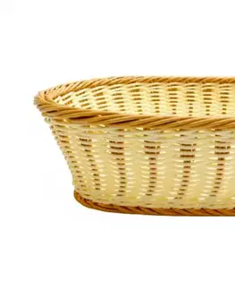 Košíky na potraviny MAKRO - Košík pletený oválny, umelá hmota, 22,5x9x29cm
