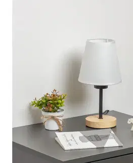 Lampy BRILAGI - Stolná lampa NUBILA WOOD 1xE27/25W/230V dub/biela BG1567+BG1573