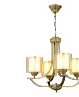 Svietidlá  Luster na reťazi NOVARA 4xE27/40W/230V bronzový 683AVN1431