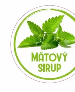 Samolepky na stenu Kinekus Samolepka na fľašu MÄTOVÝ SIRUP domáci 12 ks etikiet