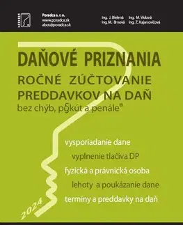 Dane, účtovníctvo Daňové priznanie + vyplnené vzory a tlačivá - Jana Bielená,Miroslava Brnová,Michaela Vidová a Ján Mintál