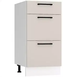 Kuchynské skrinky stojace Kuchynská skrinka Max D40s/3   svetlo béžová