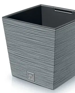 Kvetináče a truhlíky NABBI DFS300 plastový kvetináč 29,5 cm sivý betón