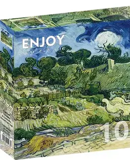 1000 dielikov Enjoy Puzzle Vincent Van Gogh: Thatched Cottages at Cordeville 1000 Enjoy
