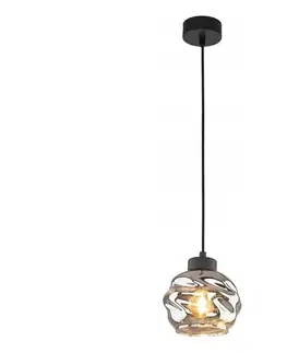Svietidlá  LED luster na lankách ZULIA 1xE27/15W/230V čierna/dymová čierna 5724