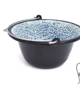 Outdoorové kotlíky Kinekus Kotol na guláš smaltovaný, objem 0,8L, priemer 16cm