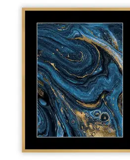 Obrazy Obraz Abstract Blue&Gold II 40 x 50cm