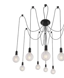 Svietidlá Rabalux 2224 - Luster CASPAR 10xE27/60W/230V čierna