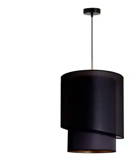 Svietidlá  - Luster na lanku PARIS 1xE27/15W/230V pr. 40 cm čierna/zlatá 602631