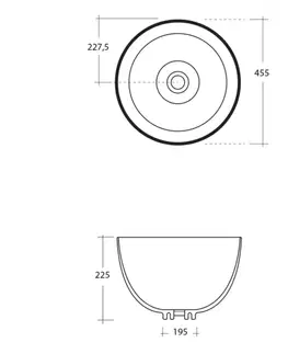 Umývadlá SAPHO - DOME keramické umývadlo na dosku vysoké, Ø 45,5cm, biela WH030