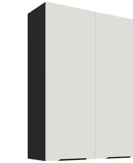 Kuchynské skrinky visiace Kuchynská skrinka Aria-Wh/Bl Anti Fingerprint 80g-108 2f