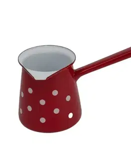 Hrnčeky a šálky Kinekus Džezva na kávu, smaltovaná 900ml, dekor bodky