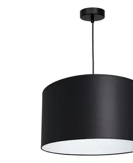 Svietidlá  Luster na lanku ARDEN 1xE27/60W/230V pr. 40 cm čierna/biela 3473