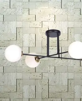 Moderné lampy do obývačky Luster Isla Čierna/Patina K-4914 LW4