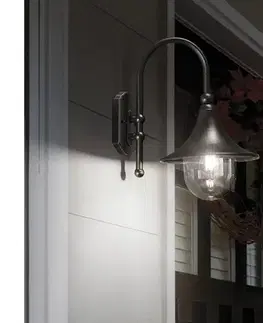 Svietidlá Ideal Lux - Vonkajšie nástenné svietidlo CIMA 1xE27/52W/230V IP43 antracit 246819