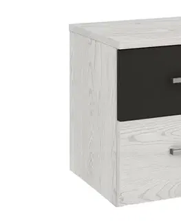 Nočné stolíky LILIAN NEW nočný stolík, antracit/light artwood