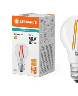 LED osvetlenie LED žiarovka CLASSIC FILAMENT A60 E27/7W/230V 2700K - Ledvance 4099854476495