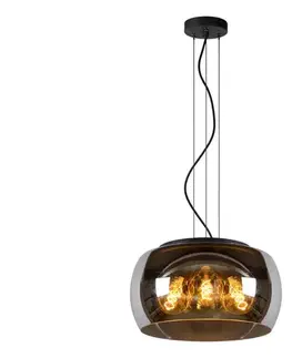 Svietidlá Lucide 45401/40/65 - Luster na lanku OLIVIA 3xE27/40W/230V pr. 40 cm čierna 45401/40/65