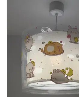 Svietidlá Dalber 41762E - Detský luster KAWAII FRIENDS 1xE27/15W/230V sivý 41762ME