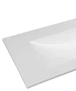 Sanitárna keramika SAPHO - YUKON umývadlo 120x45cm, liaty mramor, biela YU121