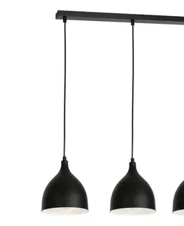 Svietidlá  Luster na lanku NOAK 3xE27/15W/230V čierna 6223
