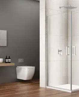 Sprchové dvere GELCO - LORO štvorcová sprchová zástena 900x900 rohový vstup GN4990-01
