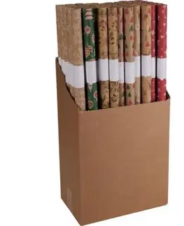 Vianočné ozdoby a dekorácie Kinekus Papier baliaci vianočný 70x200 cm mix
