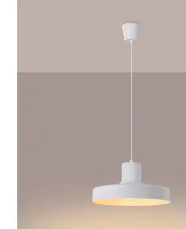 Svietidlá  SL.1702 - Luster na lanku BILO 1xE27/15W/230V pr. 35 cm biela SL.1702