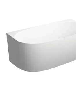 Vane OMNIRES - VALENCIA M+ nástenná vaňa, 148 x 77 cm, lesklá biela VALENCIA148WPBP