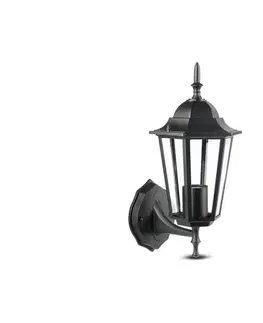 Svietidlá  Vonkajšia nástenná lampa 1xE27/40W/230V IP44 čierna 7066