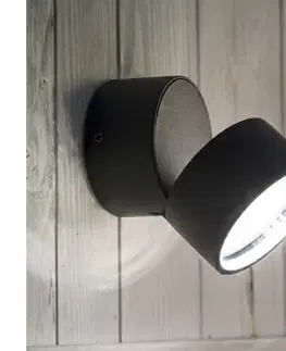 LED osvetlenie Ideal Lux - LED Vonkajšie nástenné svietidlo OMEGA LED/7W/230V CRI 90 IP54 čierna 285504