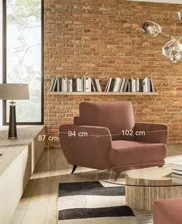 Kreslá NABBI Meri 1F kreslo tmavoružová