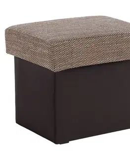 Taburetky NABBI T2 taburetka cappuccino / tmavohnedá
