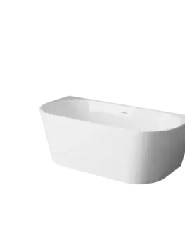Vane INVENA - Voľne stojaca vaňa priečnej 150 cm Astri so sifónom AN-03-15U-F
